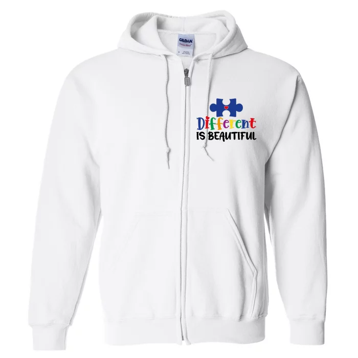 Different Is Beautiful Full Zip Hoodie