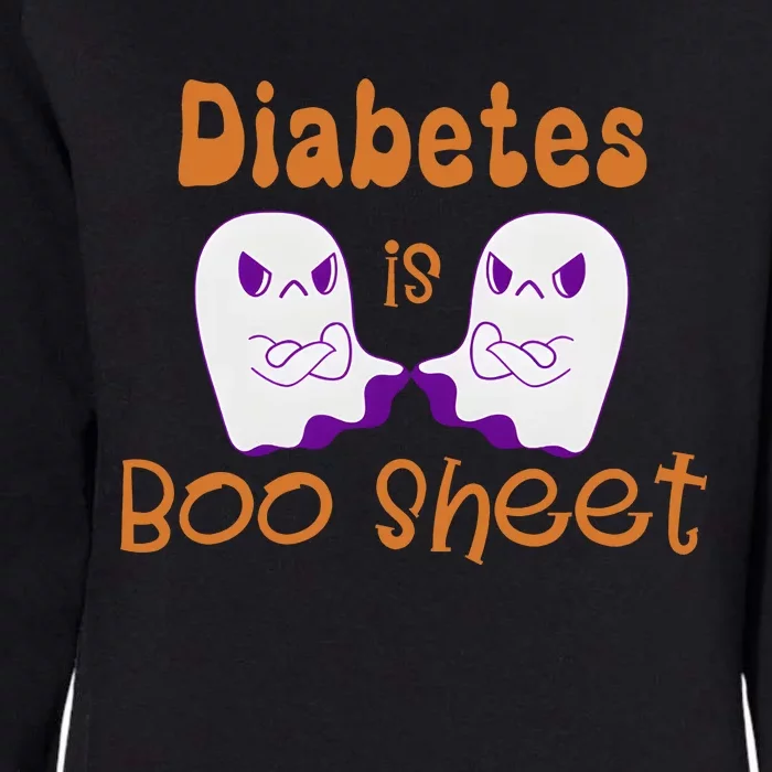 Diabetes Is Boo Sheet Funny Halloween Diabetes Awareness Womens California Wash Sweatshirt