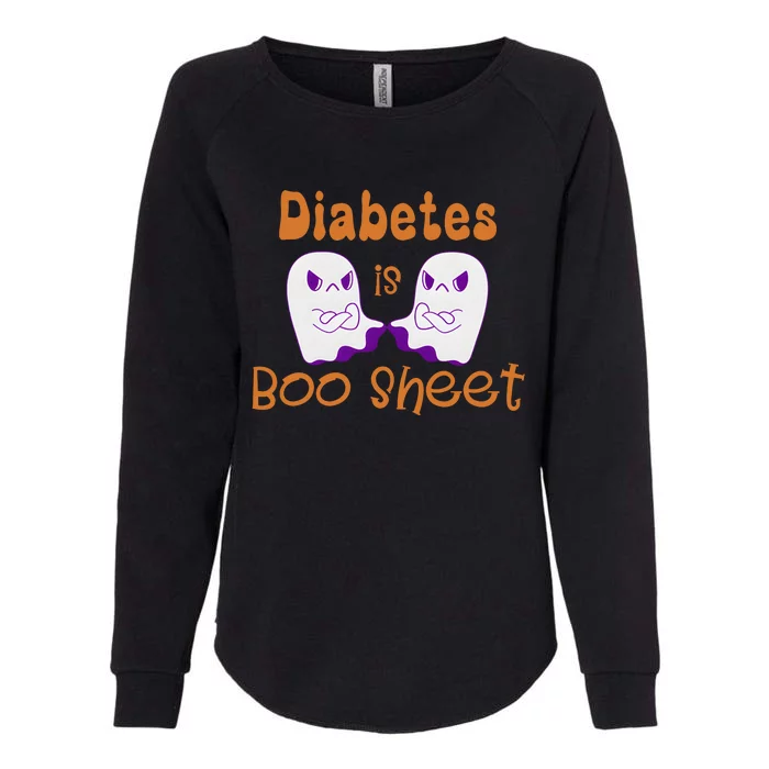 Diabetes Is Boo Sheet Funny Halloween Diabetes Awareness Womens California Wash Sweatshirt