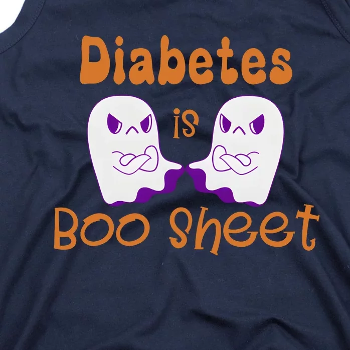 Diabetes Is Boo Sheet Funny Halloween Diabetes Awareness Tank Top