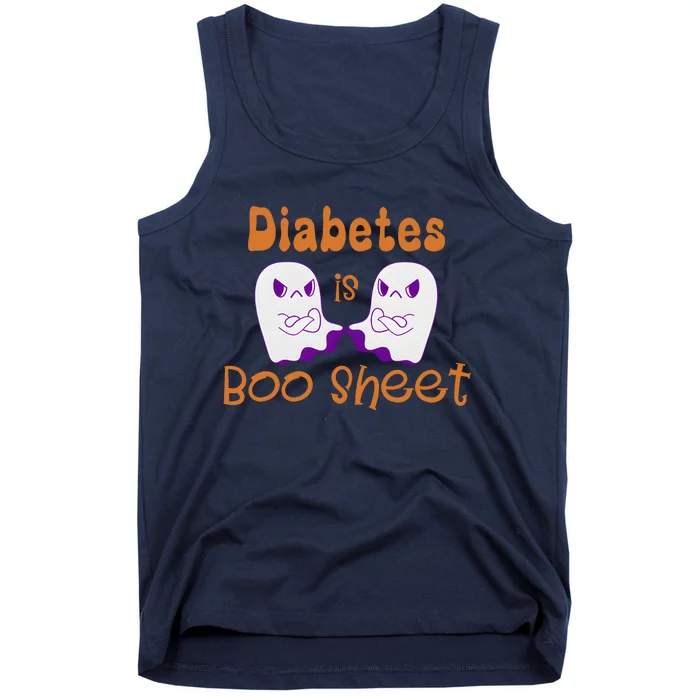 Diabetes Is Boo Sheet Funny Halloween Diabetes Awareness Tank Top