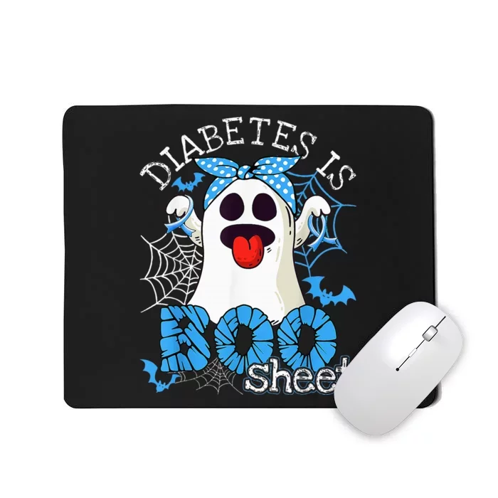 Diabetes Is Boo Sheet Halloween Ghost Diabetes Awareness Mousepad