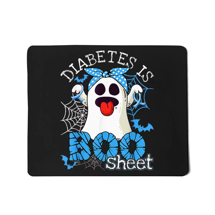 Diabetes Is Boo Sheet Halloween Ghost Diabetes Awareness Mousepad