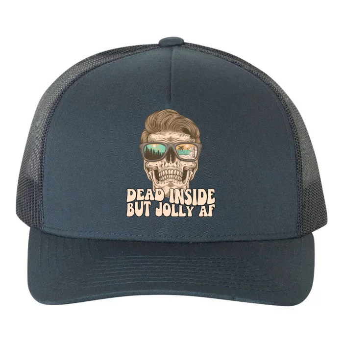 Dead Inside But Jolly Af Christmas Great Gift Yupoong Adult 5-Panel Trucker Hat