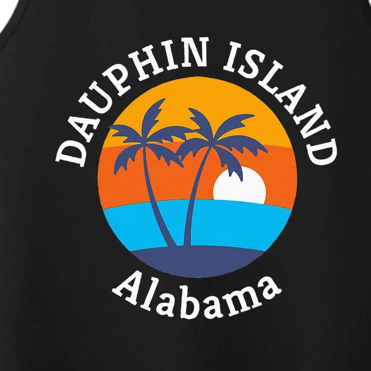 Dauphin Island Beach Alabama Summer Vacation Souvenir Performance Tank