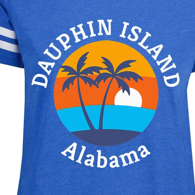 Dauphin Island Beach Alabama Summer Vacation Souvenir Enza Ladies Jersey Football T-Shirt