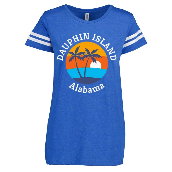 Dauphin Island Beach Alabama Summer Vacation Souvenir Enza Ladies Jersey Football T-Shirt