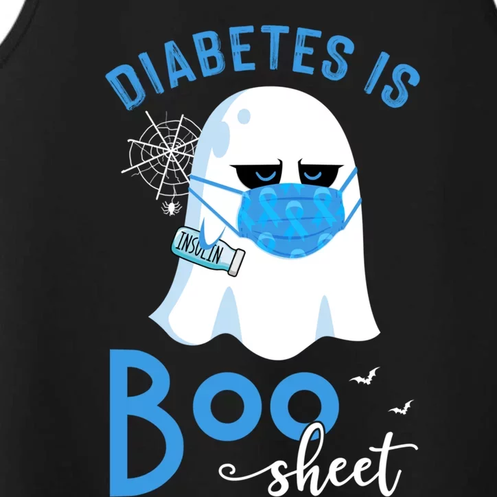 Diabetes Is Boo Sheet Boo Ghost Diabetes Awareness Halloween Gift Performance Tank