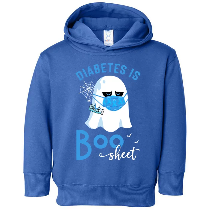 Diabetes Is Boo Sheet Boo Ghost Diabetes Awareness Halloween Gift Toddler Hoodie