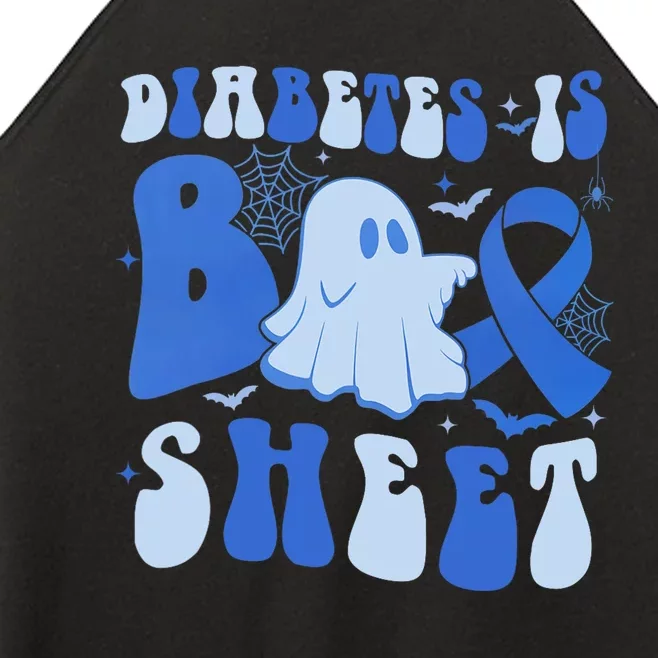 Diabetes Is Boo Sheet Halloween ghost Diabetes awareness Women’s Perfect Tri Rocker Tank