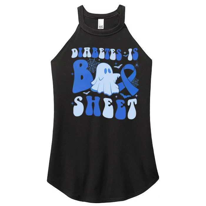 Diabetes Is Boo Sheet Halloween ghost Diabetes awareness Women’s Perfect Tri Rocker Tank