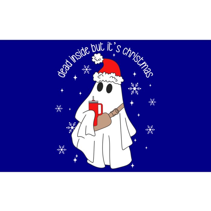 Dead Inside But ItS Christmas Retro Boojee Funny Ghost Gift Bumper Sticker