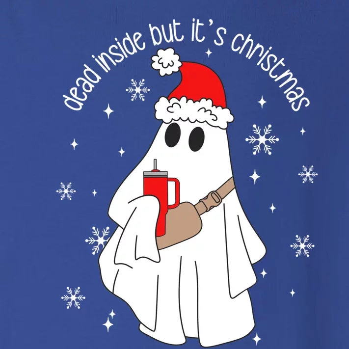 Dead Inside But ItS Christmas Retro Boojee Funny Ghost Gift Toddler Long Sleeve Shirt