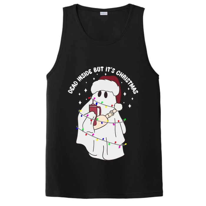 Dead Inside But It’S Christmas Boojee Ghost Stanley Tumbler Gift Performance Tank