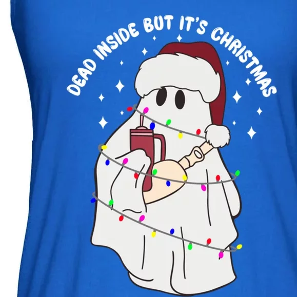 Dead Inside But It’S Christmas Boojee Ghost Stanley Tumbler Gift Ladies Essential Flowy Tank