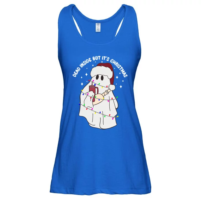 Dead Inside But It’S Christmas Boojee Ghost Stanley Tumbler Gift Ladies Essential Flowy Tank