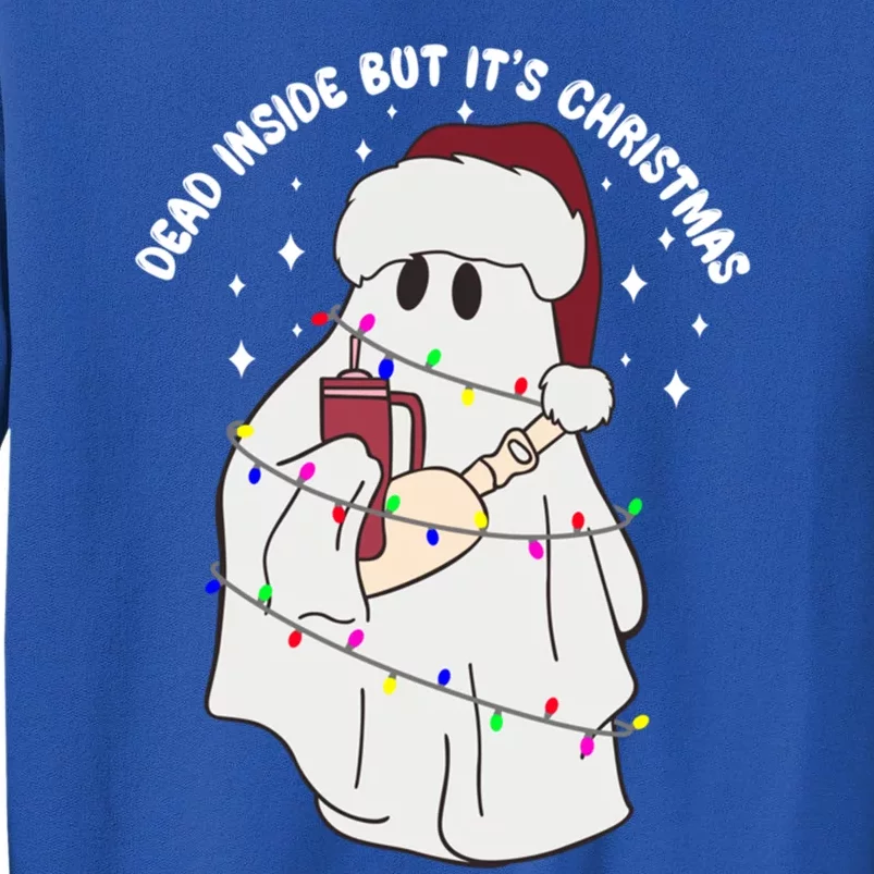 Dead Inside But It’S Christmas Boojee Ghost Stanley Tumbler Gift Tall Sweatshirt