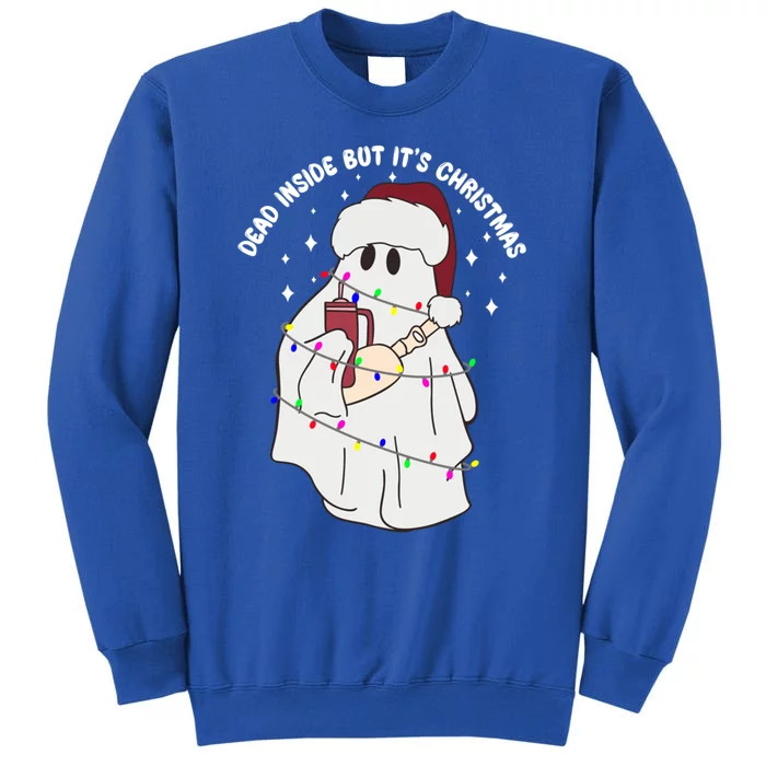 Dead Inside But It’S Christmas Boojee Ghost Stanley Tumbler Gift Tall Sweatshirt