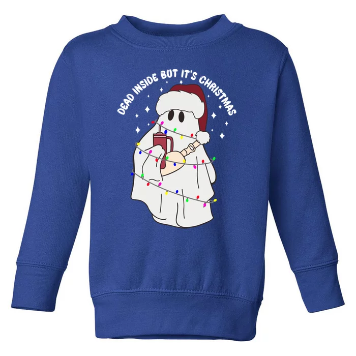 Dead Inside But It’S Christmas Boojee Ghost Stanley Tumbler Gift Toddler Sweatshirt