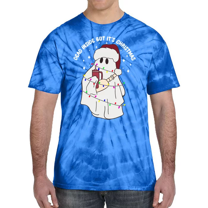 Dead Inside But It’S Christmas Boojee Ghost Stanley Tumbler Gift Tie-Dye T-Shirt