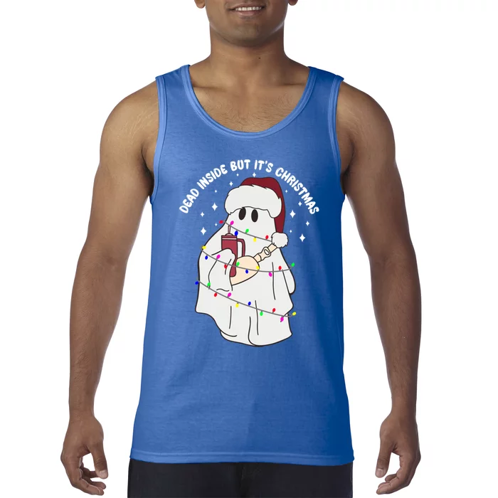 Dead Inside But It’S Christmas Boojee Ghost Stanley Tumbler Gift Tank Top