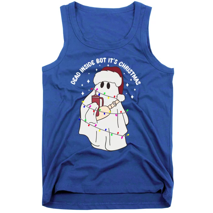 Dead Inside But It’S Christmas Boojee Ghost Stanley Tumbler Gift Tank Top