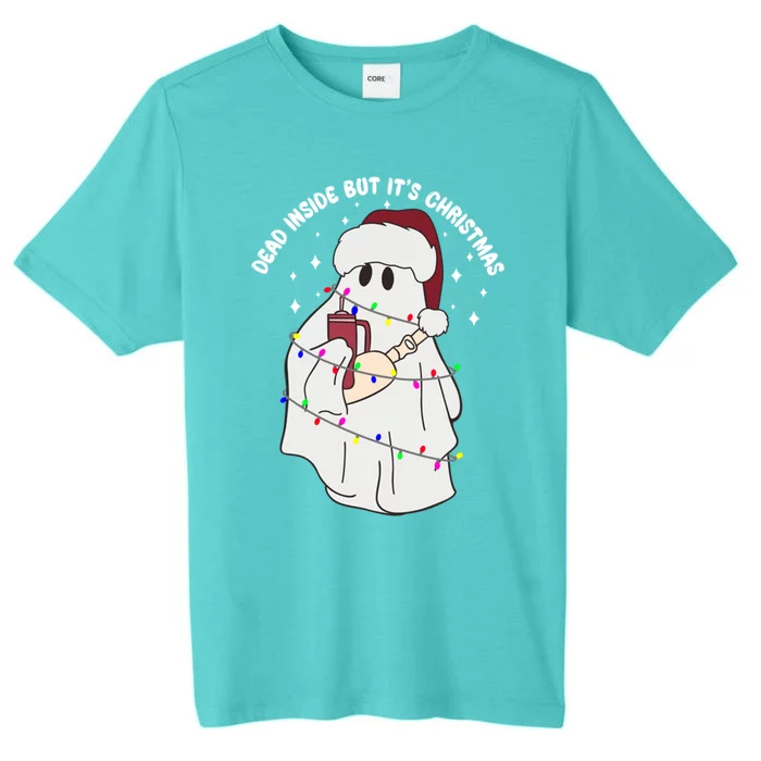 Dead Inside But It’S Christmas Boojee Ghost Stanley Tumbler Gift ChromaSoft Performance T-Shirt