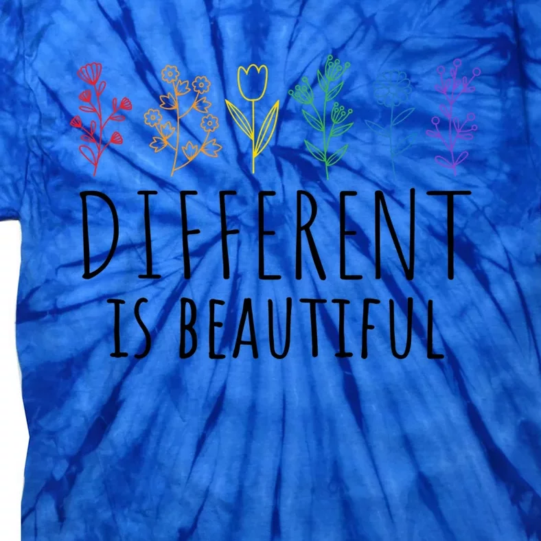 Different Is Beautiful Autism Awareness Acceptance Adhd Meaningful Gift Tie-Dye T-Shirt