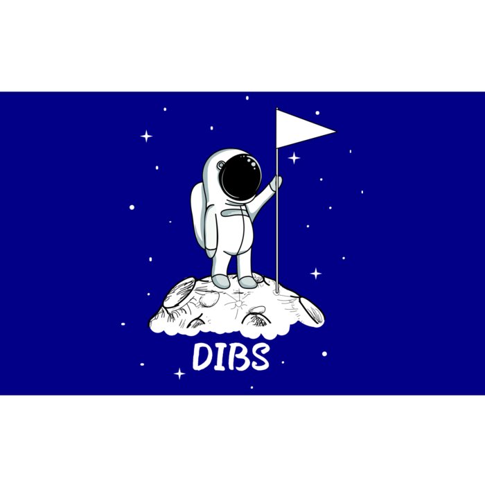 Dibs Flag On Moon Astronaut Bumper Sticker