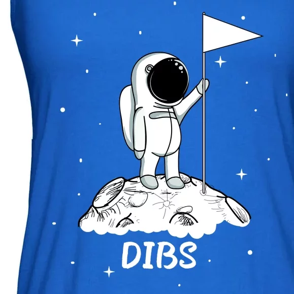 Dibs Flag On Moon Astronaut Ladies Essential Flowy Tank