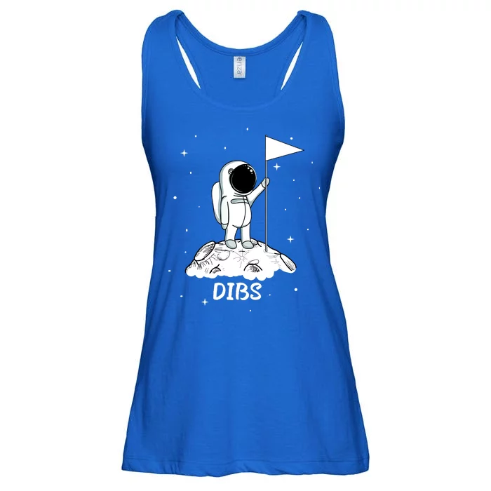 Dibs Flag On Moon Astronaut Ladies Essential Flowy Tank