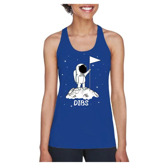 Dibs Flag On Moon Astronaut Women's Racerback Tank