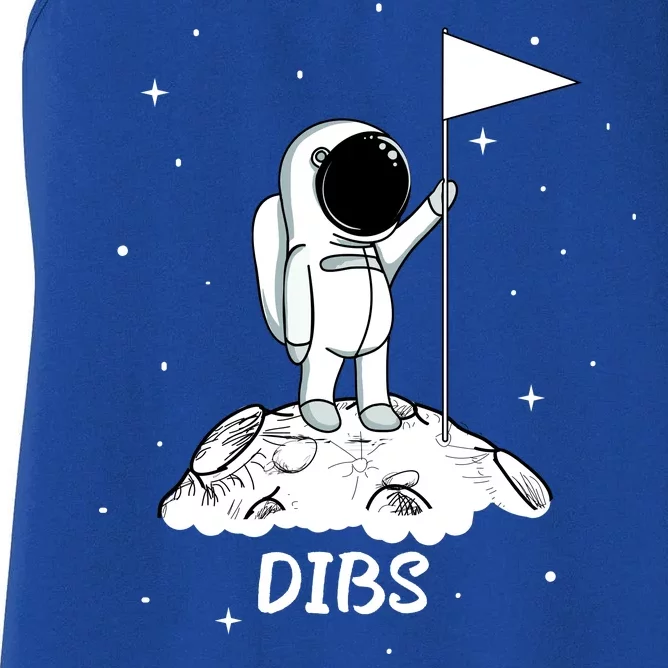 Dibs Flag On Moon Astronaut Women's Racerback Tank