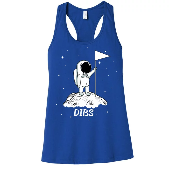 Dibs Flag On Moon Astronaut Women's Racerback Tank