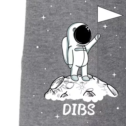 Dibs Flag On Moon Astronaut Doggie 3-End Fleece Hoodie