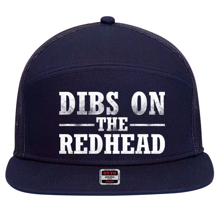 Dibs On The Redhead St. Patrick's Day 7 Panel Mesh Trucker Snapback Hat