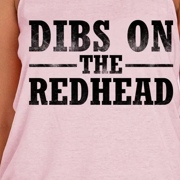 Dibs On The Redhead St. Patrick's Day Women's Knotted Racerback Tank