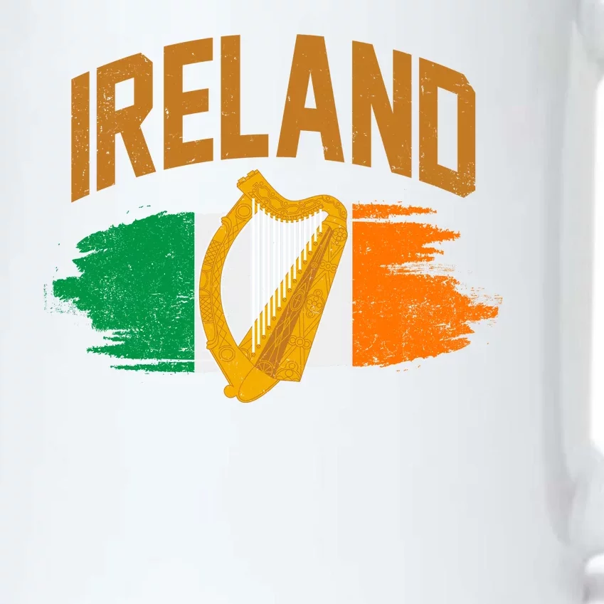 Distressed Ireland Coat Of Arms Harp Flag Black Color Changing Mug