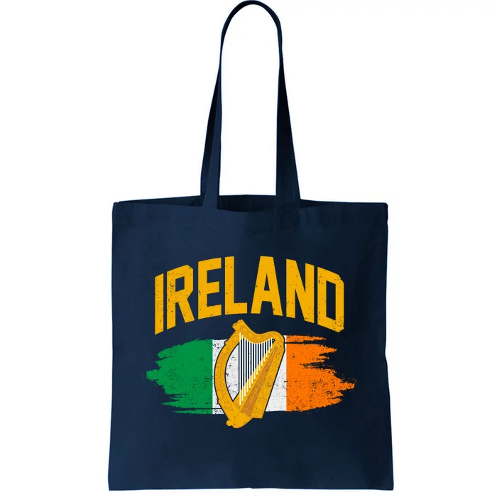 Distressed Ireland Coat Of Arms Harp Flag Tote Bag