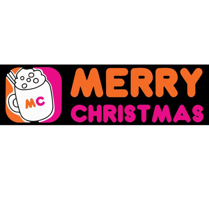 Dunkin Inspired Christmas Bumper Sticker