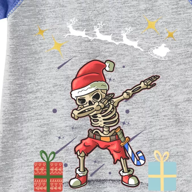 Dabbing Into Christmas: Skeleton In Santa Hat Festive Gift Infant Baby Jersey Bodysuit