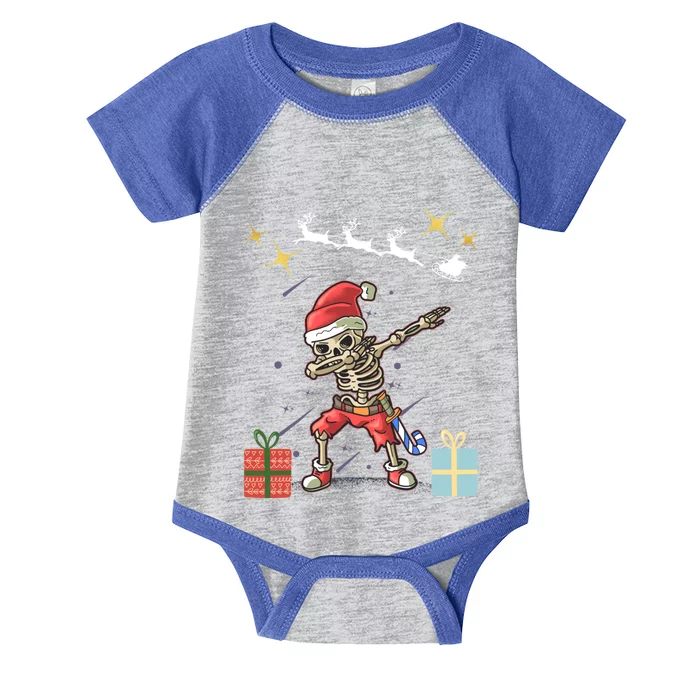 Dabbing Into Christmas: Skeleton In Santa Hat Festive Gift Infant Baby Jersey Bodysuit