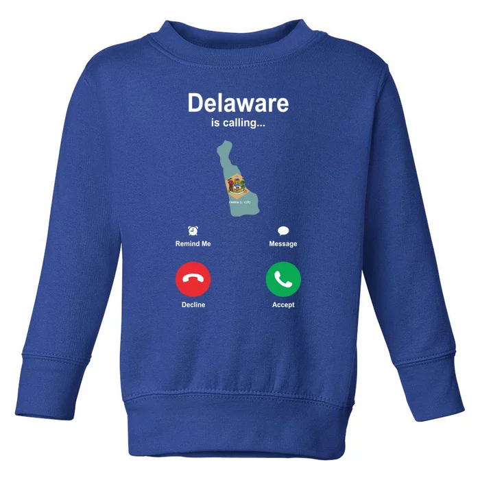 Delaware Is Calling Gift Toddler Sweatshirt