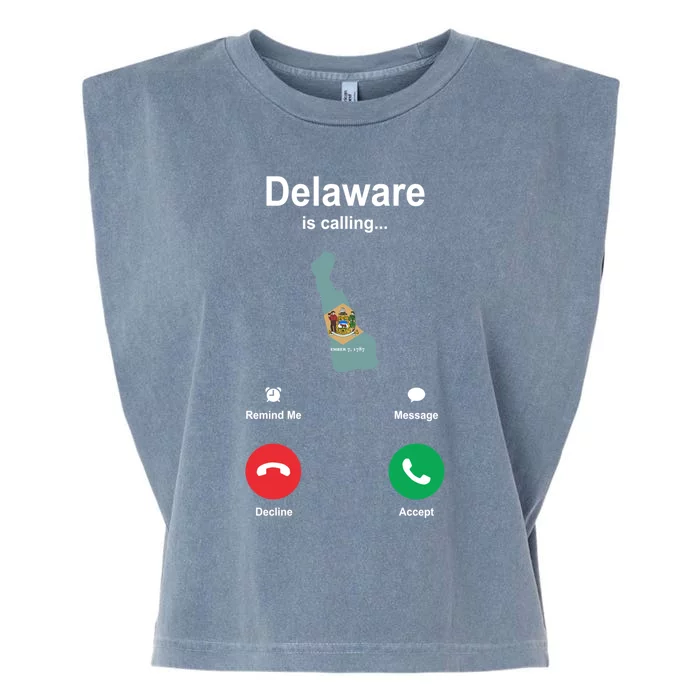 Delaware Is Calling Gift Garment-Dyed Women's Muscle Tee