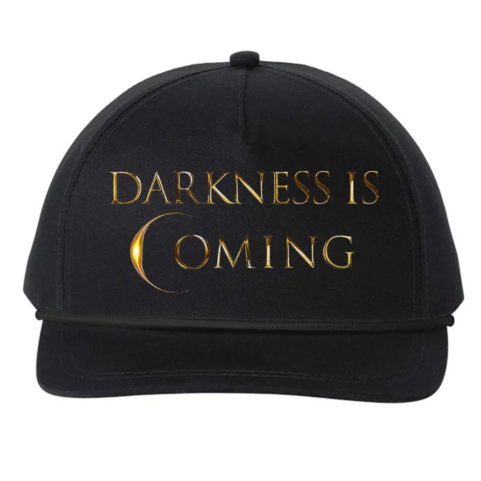 Darkness Is Coming 040824 Funny Total Solar Eclipse Snapback Five-Panel Rope Hat