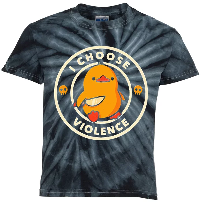 Duck I Choose Violence Kids Tie-Dye T-Shirt