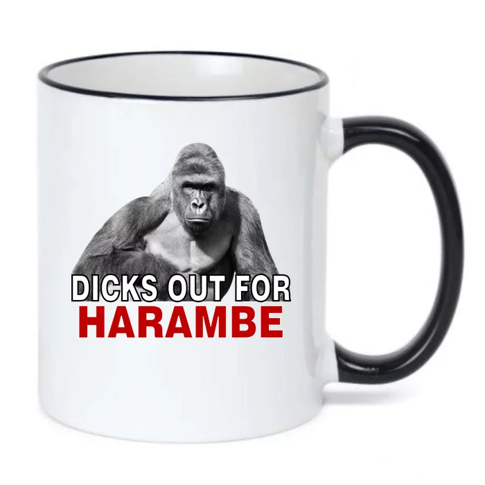 Dicks Out For Harambe Black Color Changing Mug