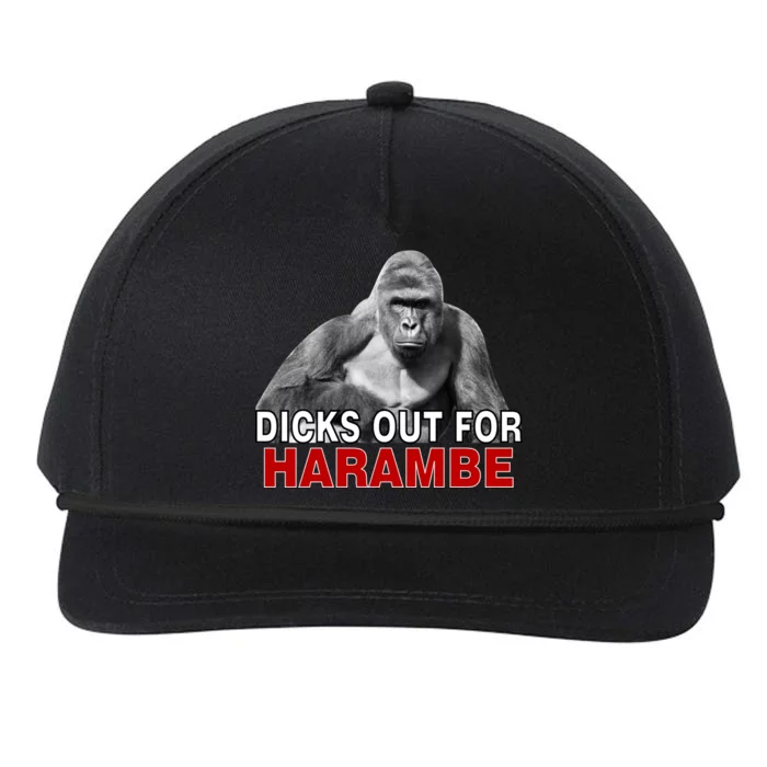 Dicks Out For Harambe Snapback Five-Panel Rope Hat