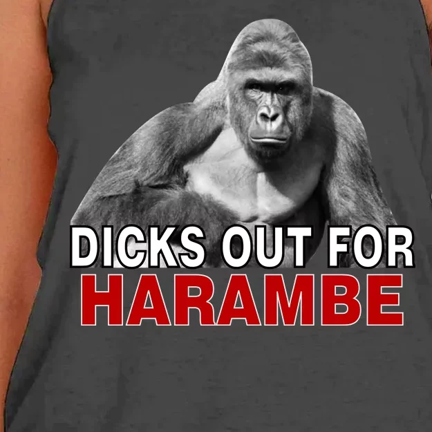 Dicks Out For Harambe Women's Knotted Racerback Tank