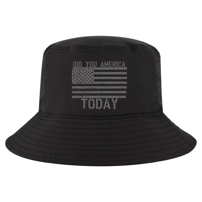 Did You America Today Distressed USA Flag Cool Comfort Performance Bucket Hat